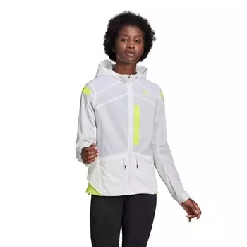 Женская куртка марафон полупрозрачная Adidas, белый