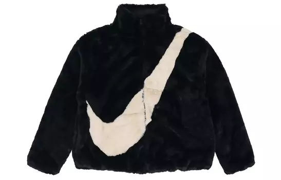 Куртка Nike Faux Fur, черный/серый