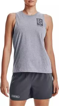 Женская майка с логотипом Under Armour UA Softball Box, серый