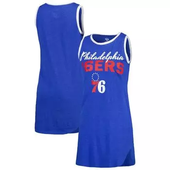 Женская ночная рубашка без рукавов Concepts Sport Royal Philadelphia 76ers