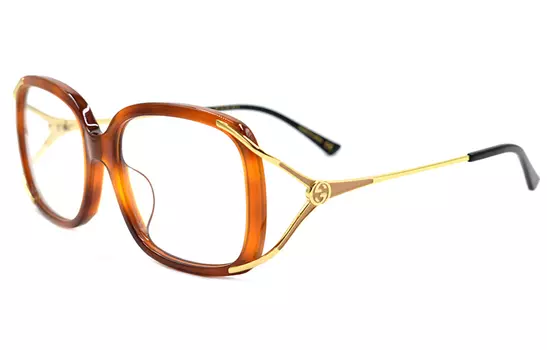 Очки женские Gucci с линзами, коричневый / золотой