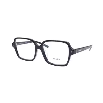 Очки женские Prada Logo-print в металлической оправе, черный