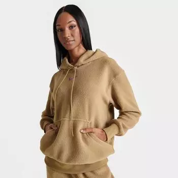 Женская плюшевая худи Nike Sportswear, коричневый