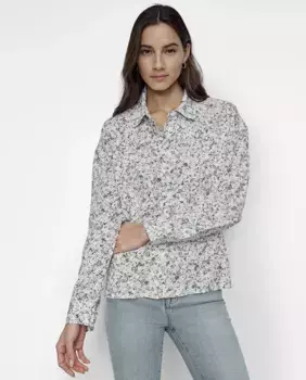 Женская рубашка с длинным рукавом и пуговицами спереди Dkny Jeans, синий