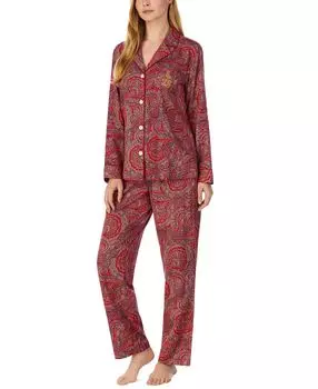 Женская сатиновая пижама с принтом Lauren Ralph Lauren, мульти