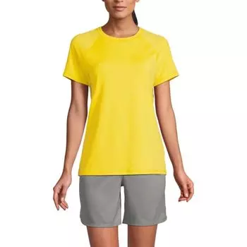 Женская школьная форма футболка с коротким рукавом Lands' End, цвет vibrant sun