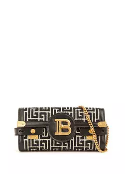 Женская сумка через плечо с черным логотипом Balmain