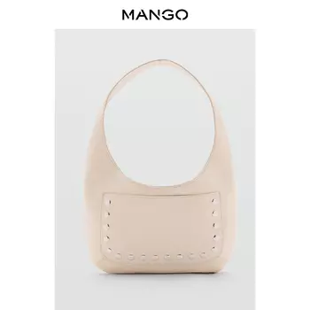 Женская сумка Mango с заклепками, белый