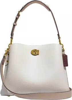 Женская сумка на плечо Coach из полированной кожи Pebble Leather Willow