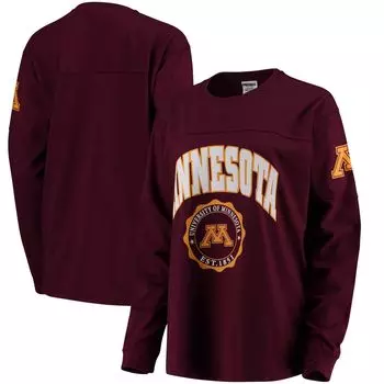 Женская темно-бордовая футболка с длинным рукавом Minnesota Golden Gophers Edith