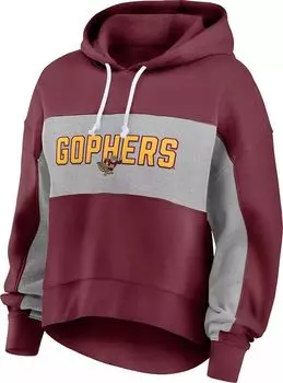 Женская темно-бордовая толстовка с капюшоном NCAA Minnesota Golden Gophers