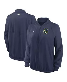 Куртка спортивная Nike Milwaukee Brewers Authentic Full Zip, темно-синий