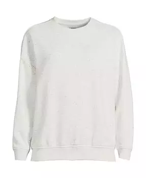 Женская толстовка больших размеров с длинным рукавом Serious Sweats Lands' End, белый