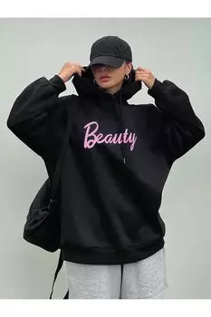 Женская толстовка с капюшоном и принтом BLACK Beauty Trendseninle