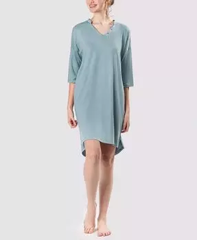 Женская ультрамягкая ночная рубашка с карибскими цветами MOOD Pajamas, синий