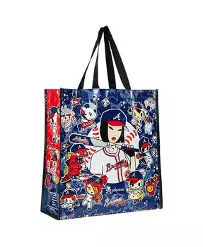 Женская виниловая большая сумка Atlanta Braves Tokidoki, синий