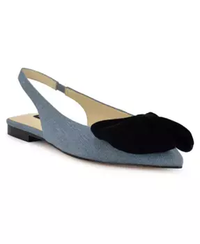 Женские балетки Junnie Bow Slingback Nine West, синий