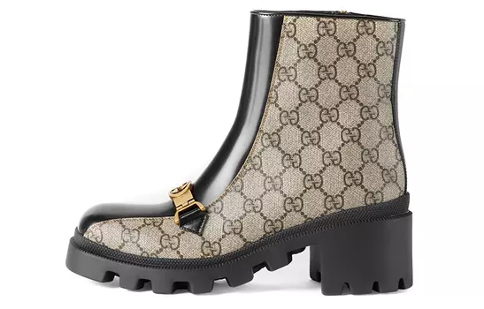 Женские ботильоны Gucci, серый/черный