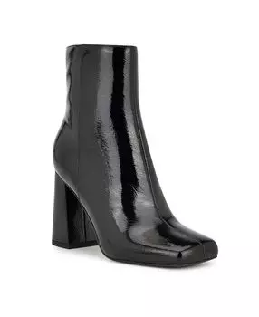 Женские ботильоны на блочном каблуке с квадратным носком Spice Nine West, черный