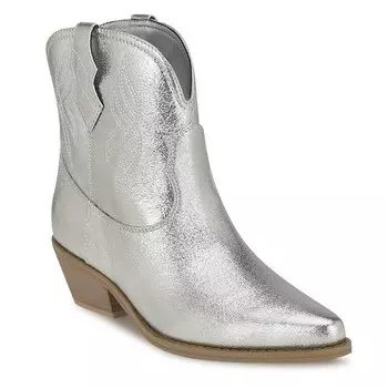 Женские ботильоны в стиле вестерн Nine West Texen, цвет Silver