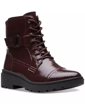 Женские ботинки Calla Dance на шнуровке с пряжками Clarks, красный