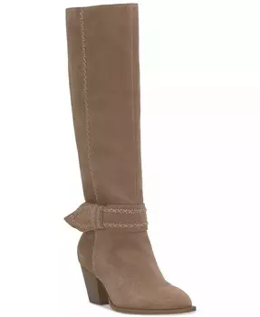 Женские ботинки Risvin Bow Whipstich на высоком каблуке до колена Lucky Brand, коричневый