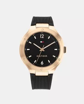 Женские часы 1782474 черные силикон Tommy Hilfiger, черный