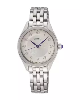 Женские часы SUR379P1 со стальным и серебряным ремешком Seiko, серебро