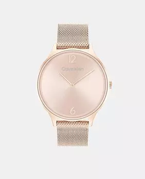 Женские часы Timeless 25200002 Pink Steel Mesh Calvin Klein, розовый
