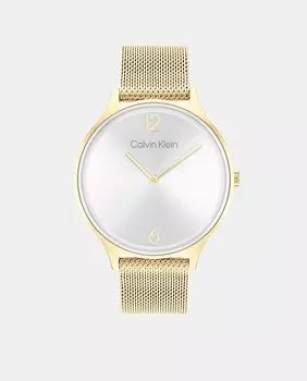Женские часы Timeless 25200003 Gold Steel Mesh Calvin Klein, золотой