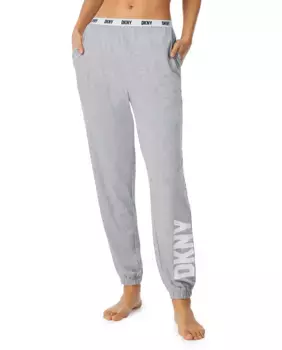 Женские длинные брюки-джоггеры с логотипом DKNY, серый