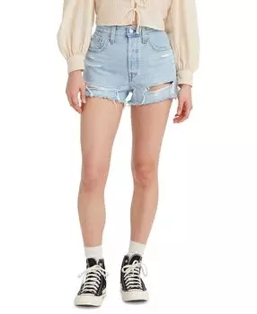Женские джинсовые шорты 501 из хлопка с высокой посадкой Levi's, мульти