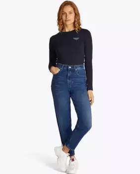 Женские джинсы mom fit с высокой талией Tommy Jeans, синий