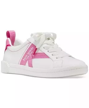 Женские фирменные кроссовки на шнуровке kate spade new york, розовый