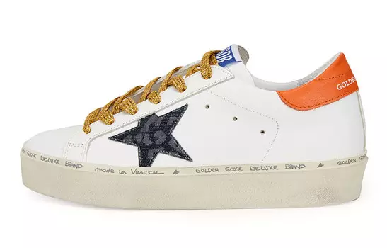 Женские кеды Golden Goose, белый/оранжевый