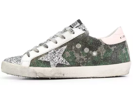 Женские кеды с низким верхом Golden Goose, камуфляж