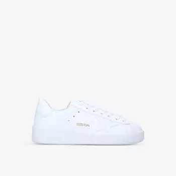 Женские кожаные кроссовки Pure Star с вышивкой звезд Golden Goose, белый