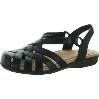 Женские кожаные сандалии Belder Berri Slip On Flat Earth Origins, черный