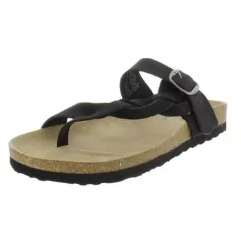 Женские кожаные сандалии Crawford Flat Thong White Mountain, черный