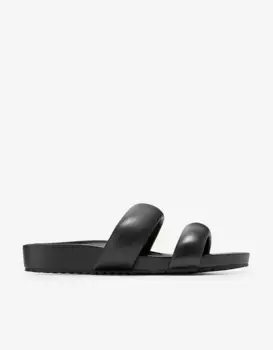 Женские кожаные сандалии с двойным ремешком Cole Haan, чёрный