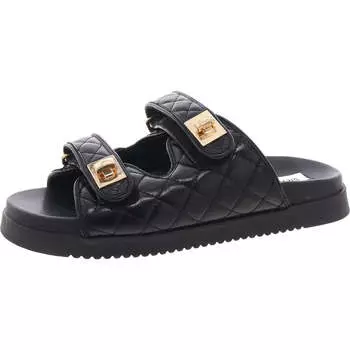 Женские кожаные сандалии Schmona Flat Slide Steve Madden, черный