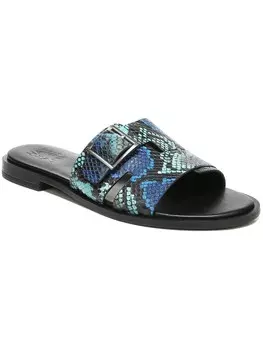 Женские кожаные шлепанцы Faryn с тиснением Naturalizer, цвет Blue Turquoise