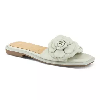 Женские кожаные шлепанцы с цветочным узором Spring Step Domonique, цвет Mint Green