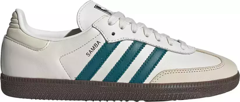 Женские кроссовки Adidas Samba OG, белый/бирюзовый