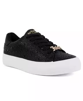 Женские кроссовки Alanis B на платформе со шнуровкой и стразами Juicy Couture, черный