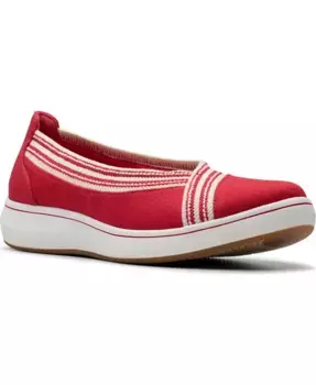 Женские кроссовки Cloud Steppers Breeze Sky Air с закрытым носком Clarks, красный