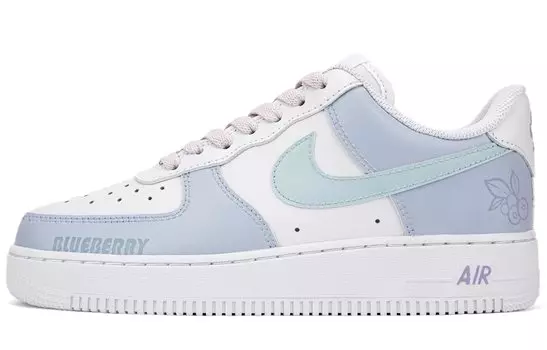 Кроссовки Nike Air Force 1 Skateboard Shoes Women's Low-Top Blue, White, Purple