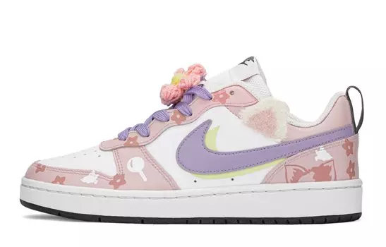 Кроссовки Nike Court Borough Skateboard Shoes Women's Low-Top Purple/Pink