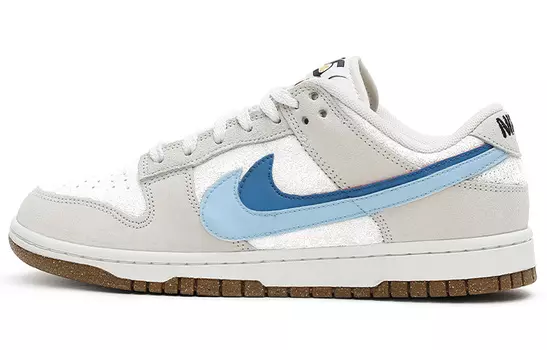 Кроссовки Nike Dunk Low, белый/голубой