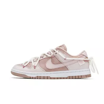 Кроссовки Nike Dunk Low, белый/розовый